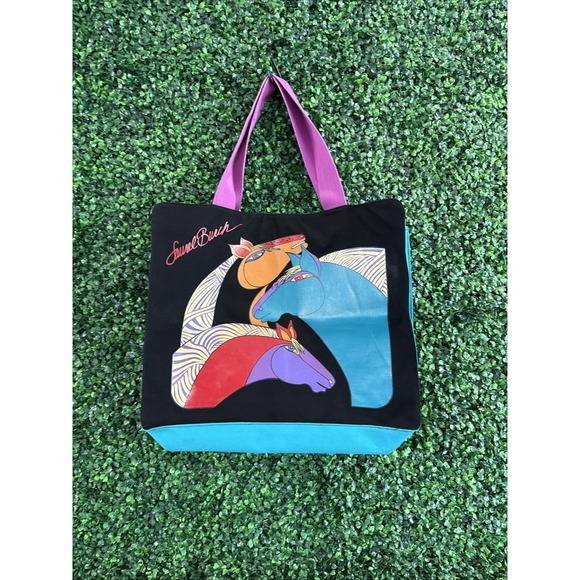 Laurel Burch Handbags - Vintage Laurel Burch Stallion Wild Horse Large Tote Bag